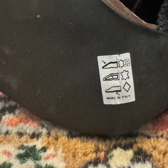 C'N'C CoSTUME NATIONAL Brown Leather & Black Canvas Wrap Heels - Made in Italy - Picture 8 of 9